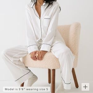 JCREW End-on-end cotton long-sleeve pajama set